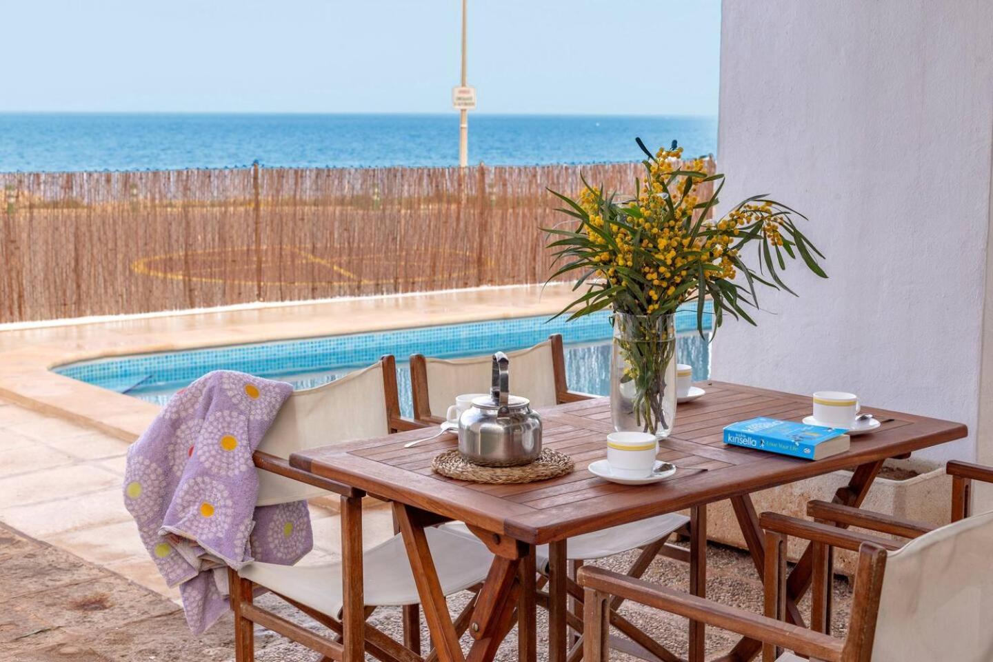 Villa Victor - Primera Linea Mar, Vista A Puesta De Sol Cala'N Blanes  Bagian luar foto